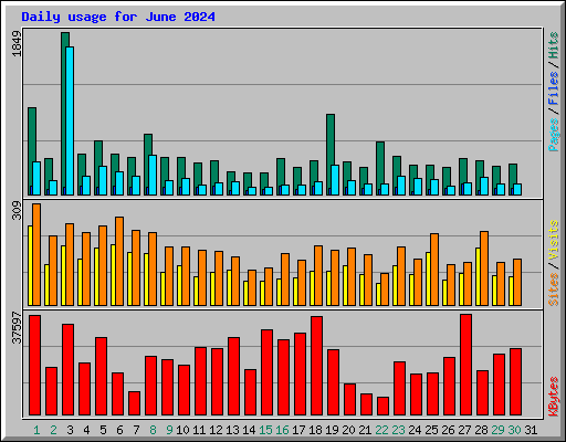 Daily usage for June 2024