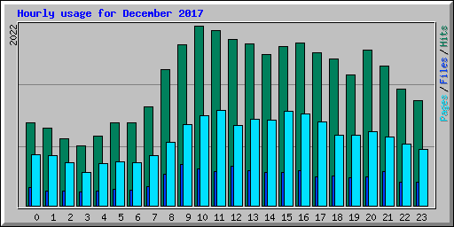 Hourly usage for December 2017