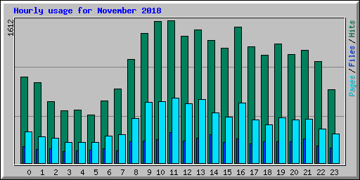 Hourly usage for November 2018