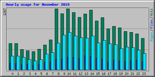 Hourly usage for November 2019