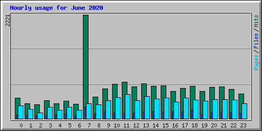 Hourly usage for June 2020