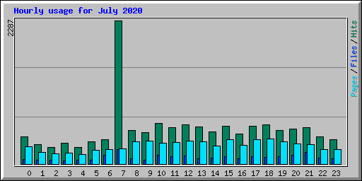Hourly usage for July 2020