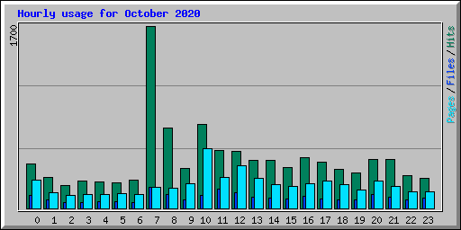 Hourly usage for October 2020