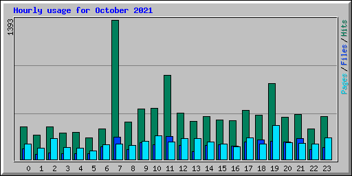Hourly usage for October 2021