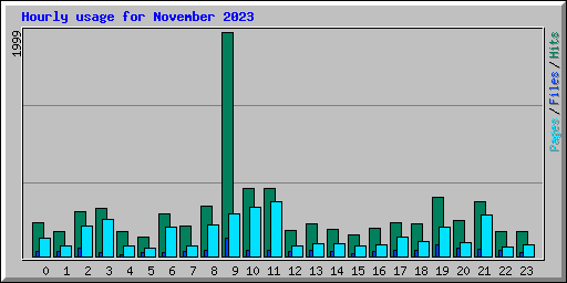 Hourly usage for November 2023