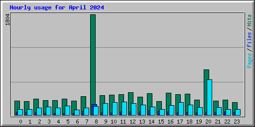 Hourly usage for April 2024