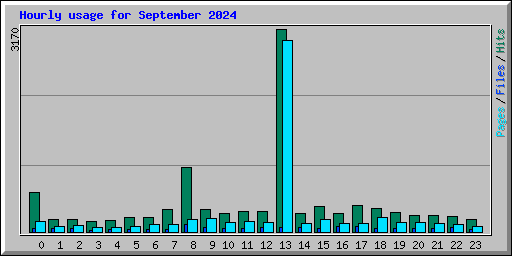 Hourly usage for September 2024