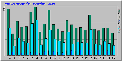 Hourly usage for December 2024