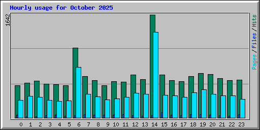 Hourly usage for October 2025